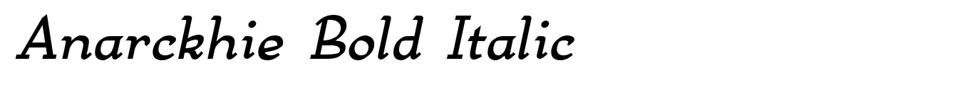 Anarckhie Bold Italic